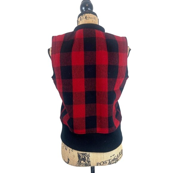 Madewell Rustic Outdoor Buffalo Plaid Wool & Sherpa Lined Vest‎ Size Small - Picture 3 of 4